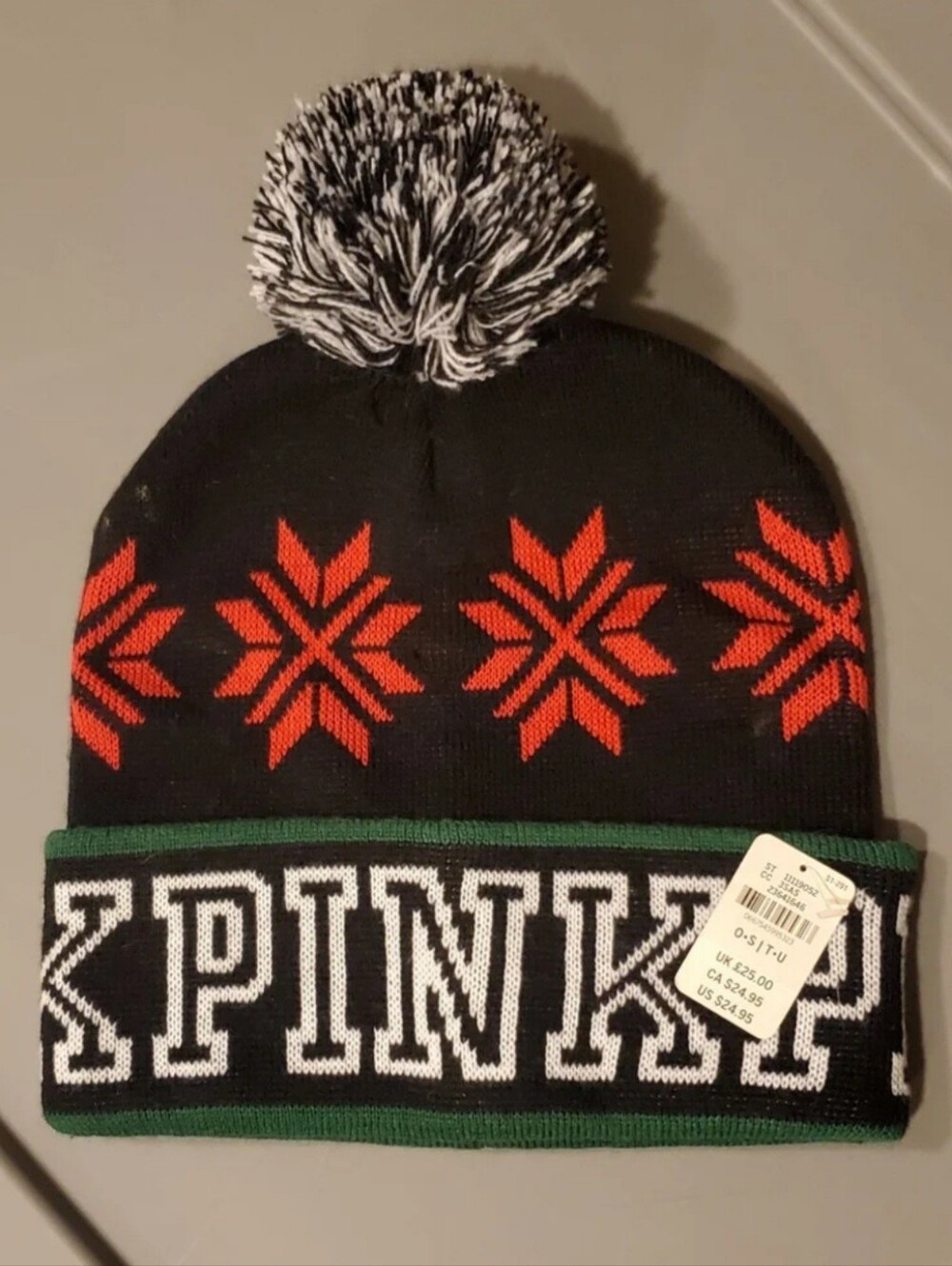PINK Victoria Secret Pink Pompom Beanie NEW